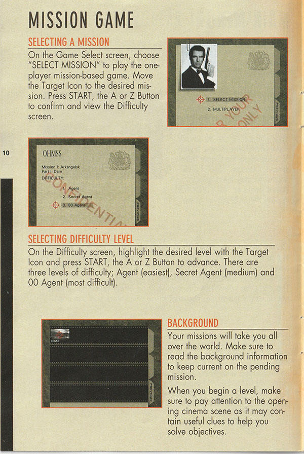 GoldenEye 007 manual page