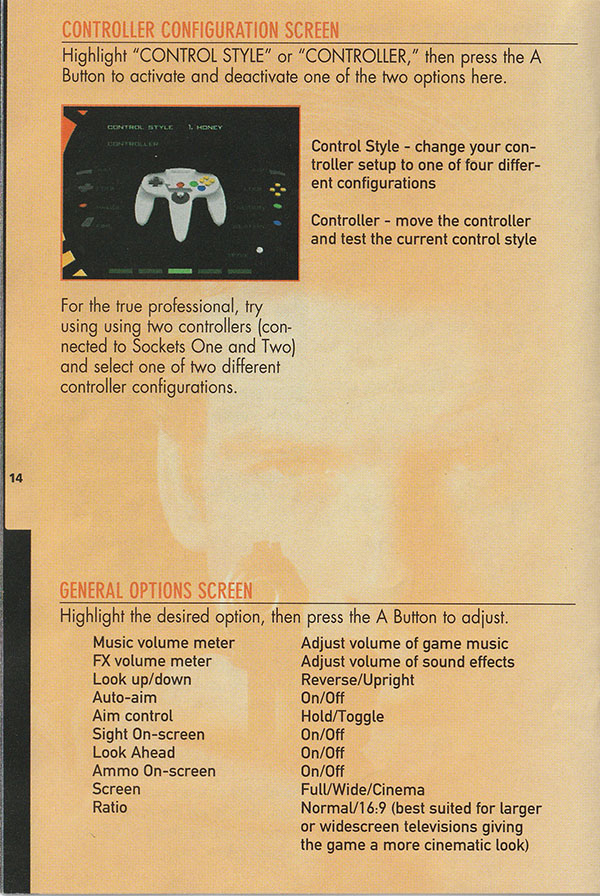 GoldenEye 007 manual page