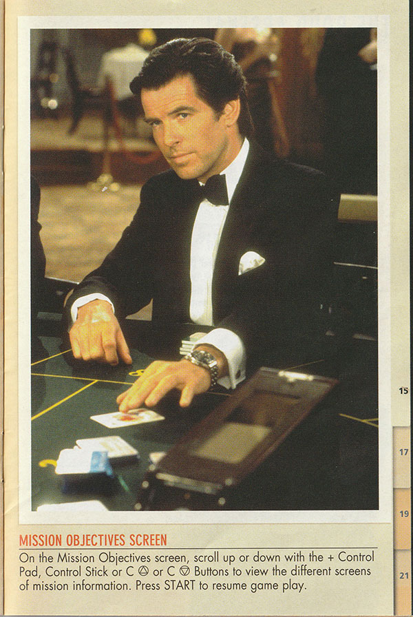 GoldenEye 007 manual page