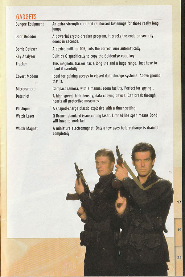 GoldenEye 007 manual page