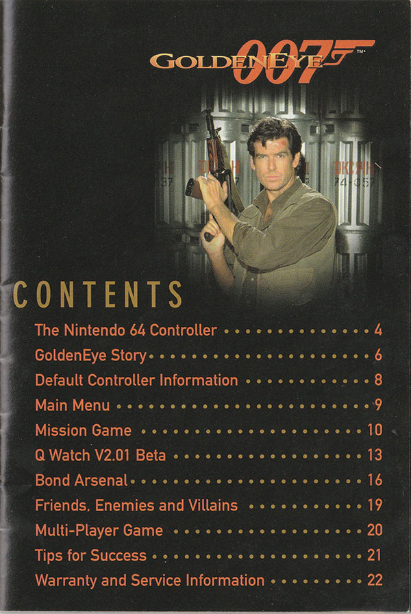 GoldenEye 007 manual page