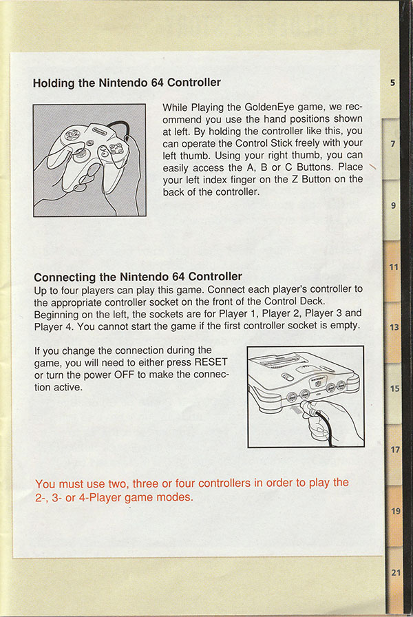 GoldenEye 007 manual page