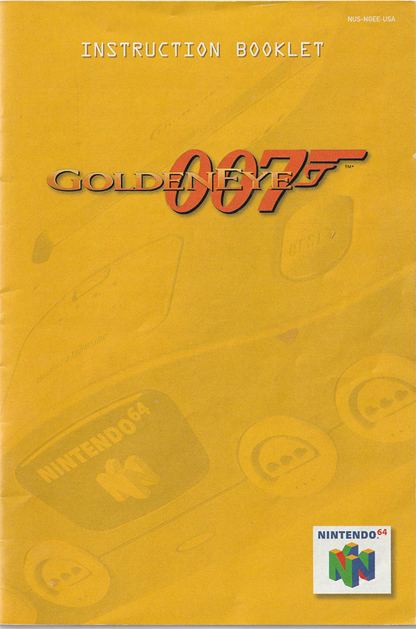 GoldenEye 007 manual front cover