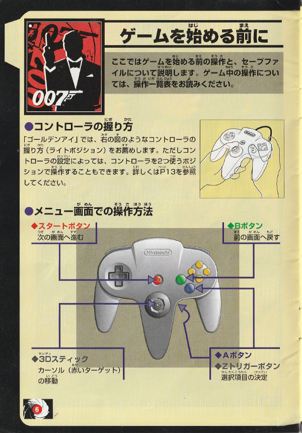 GoldenEye 007 manual page