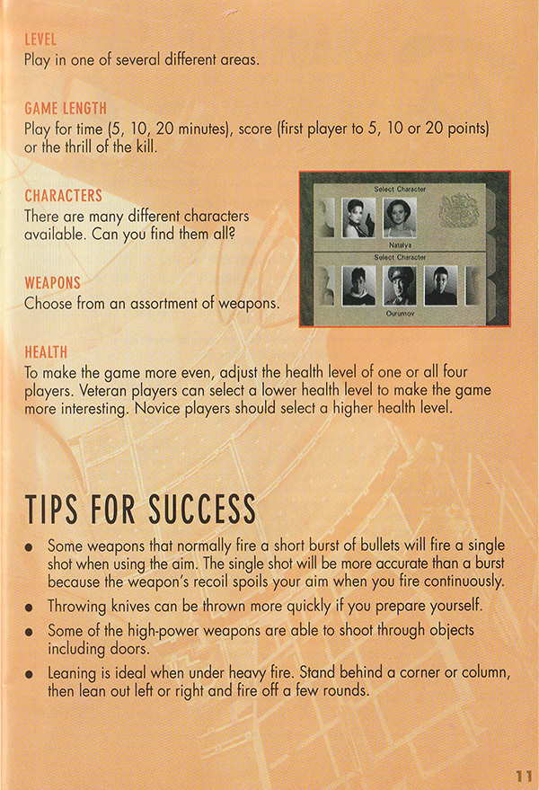 GoldenEye 007 manual page
