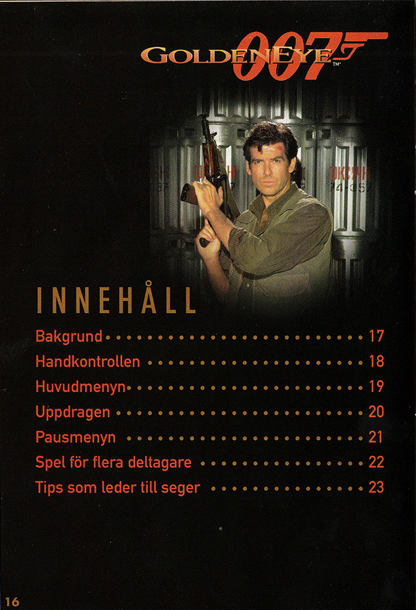 GoldenEye 007 manual page
