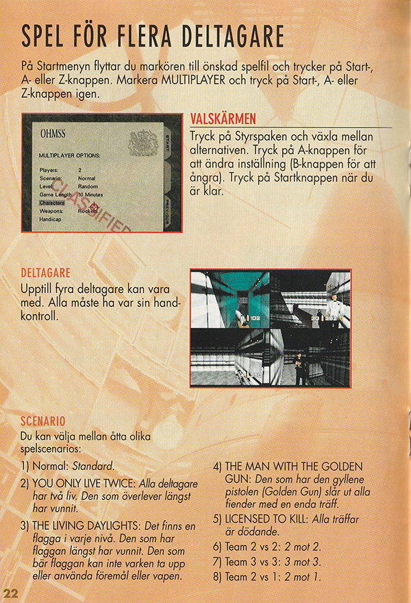 GoldenEye 007 manual page