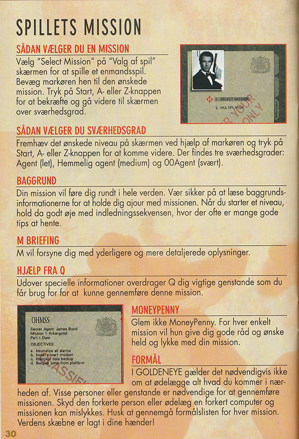 GoldenEye 007 manual page