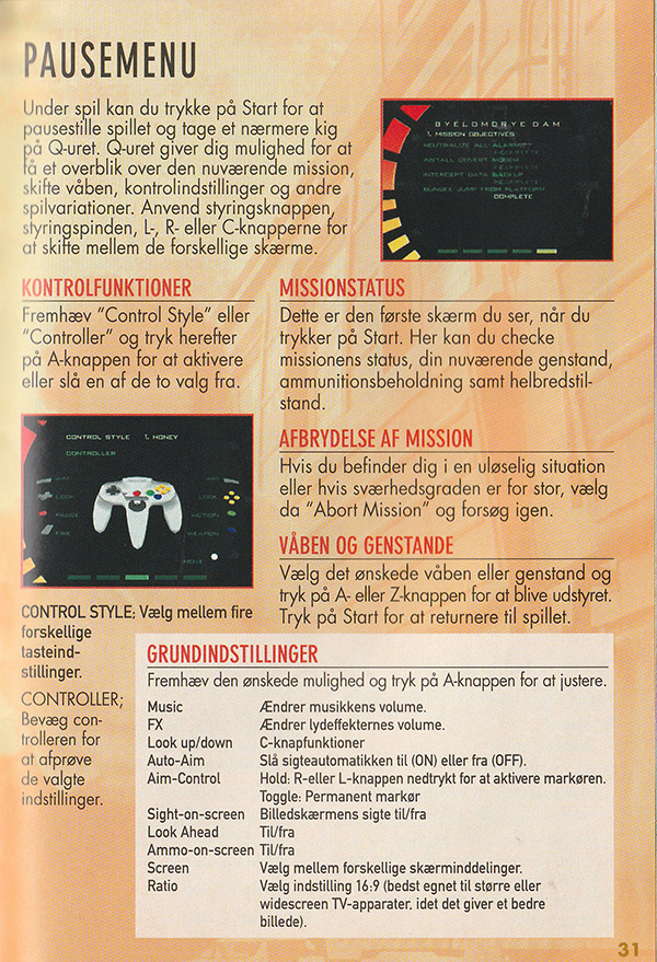 GoldenEye 007 manual page
