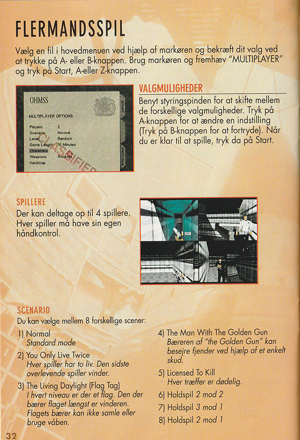 GoldenEye 007 manual page