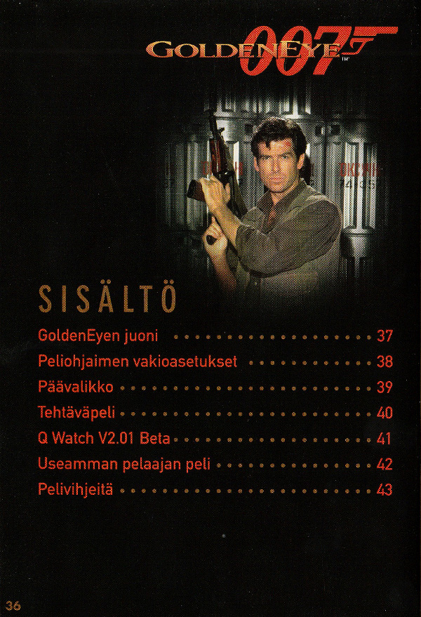 GoldenEye 007 manual page