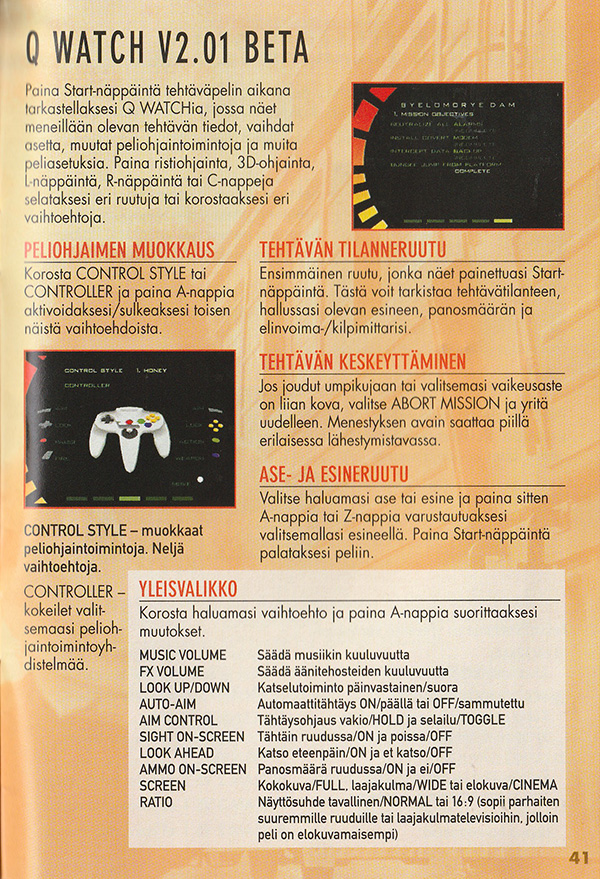 GoldenEye 007 manual page
