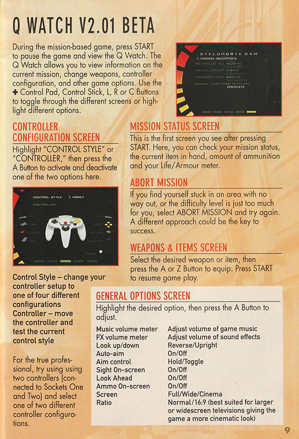 GoldenEye 007 manual page