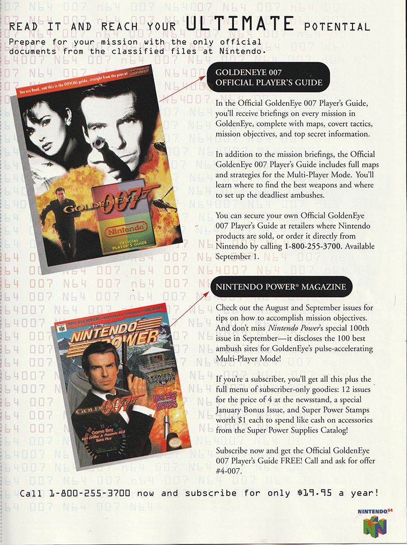 GoldenEye 007 manual front cover