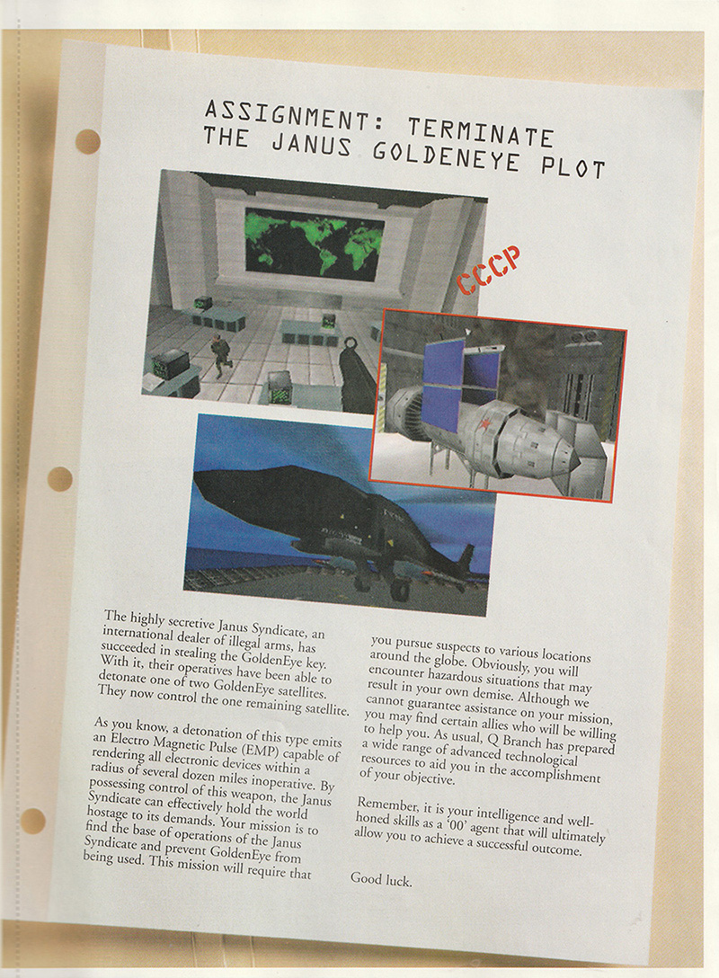 GoldenEye 007 manual front cover