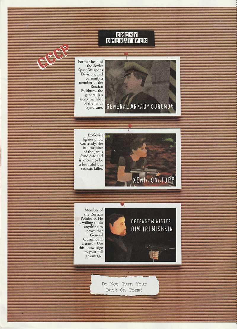 GoldenEye 007 manual front cover